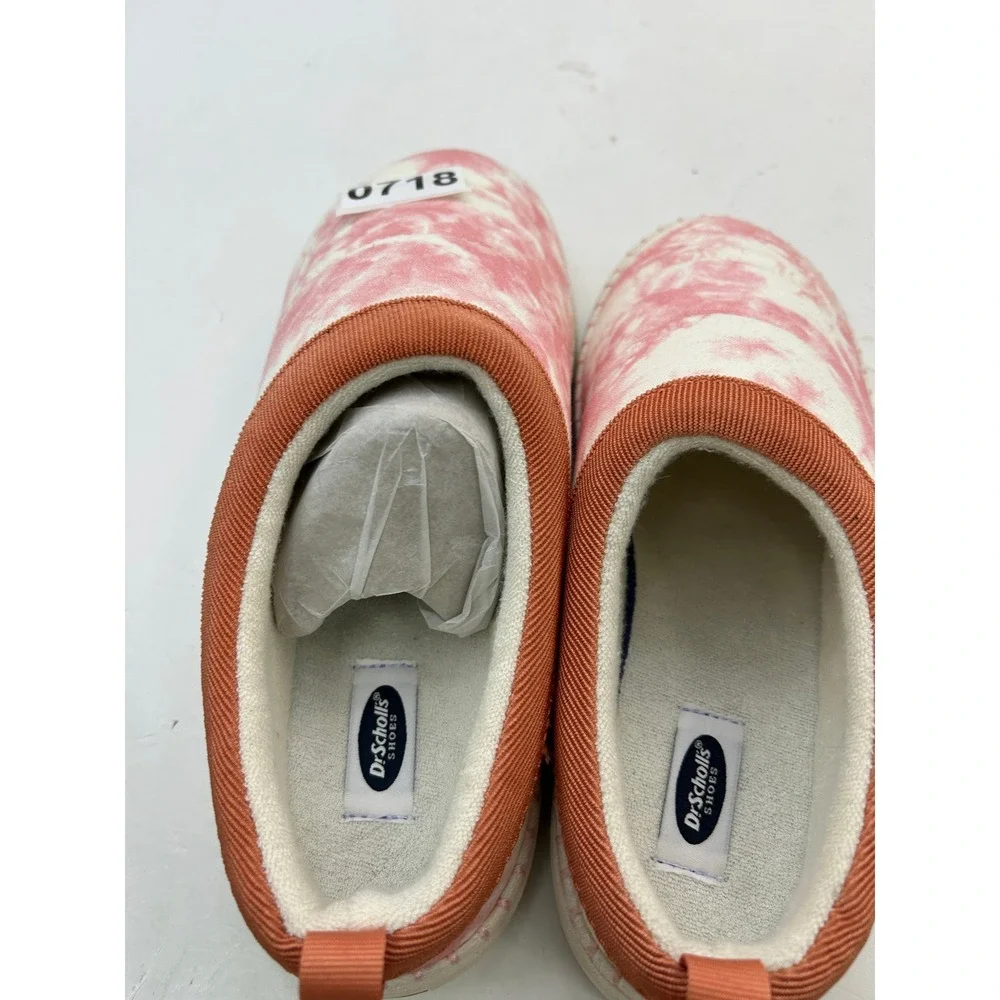 Dr Scholls Cozy Vibes Slippers 6M Pink Tie Dye Slip On Shoes